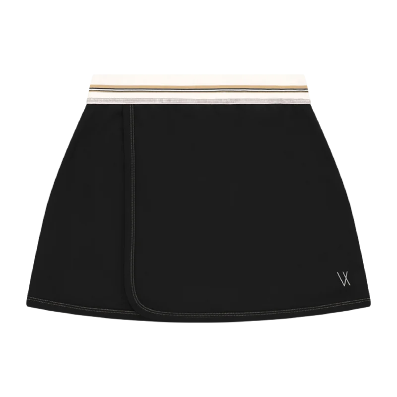 Vieux Jeu Sofie Skirt (Women's) - Black elastic waist skirt
