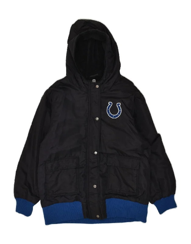 NFL Womens Hooded Windbreaker Jacket UK 18 XL Black Polyamide Denim Jacket Leather Jacket Suede Jacket NFL Womens Hooded Windbreaker Jacket UK 18 XL Black Polyamide Denim Jacket Leather Jacket Suede Jacket