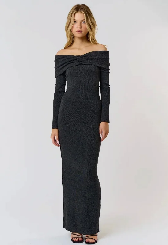 Maxi off the shoulder sweater dress Soft Cozy Warm
