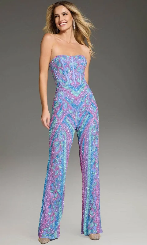 Jovani 42597 - Sweetheart Neck Strapless Pant Suit Comfortable Maternity Pants