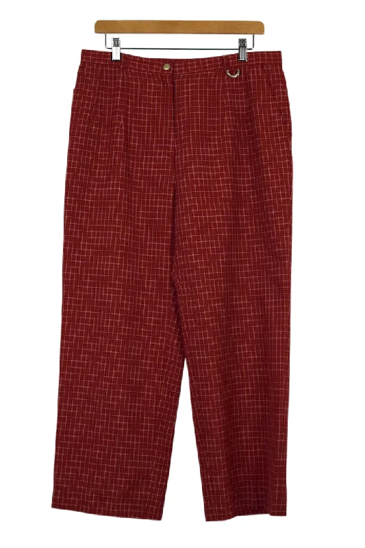 Reworked Checkered Pants High-Waist Jogger Pants