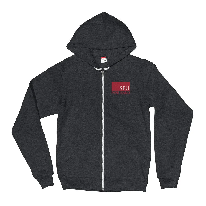 SFUPB Zippered Hoodie sweater Welt Pockets Slit Pockets Flap Pockets