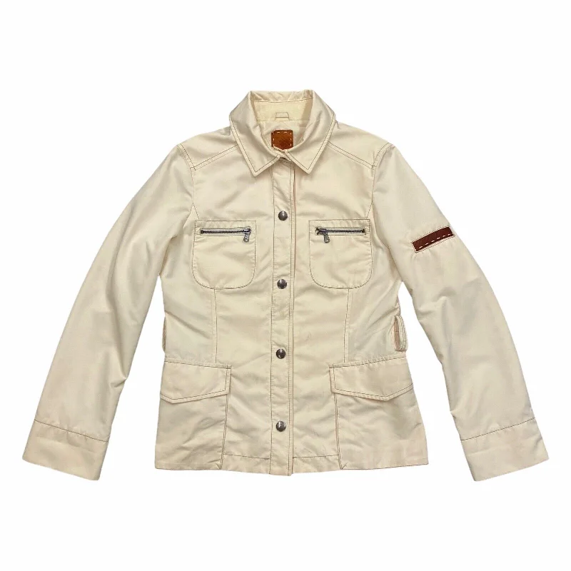 Fay Women's Nylon Jacket | Vintage Luxury High End Designer Beige Small VTG Quilted Jacket Puffer Jacket Insulated Jacket Fay Women's Nylon Jacket | Vintage Luxury High End Designer Beige Small VTG Quilted Jacket Puffer Jacket Insulated Jacket