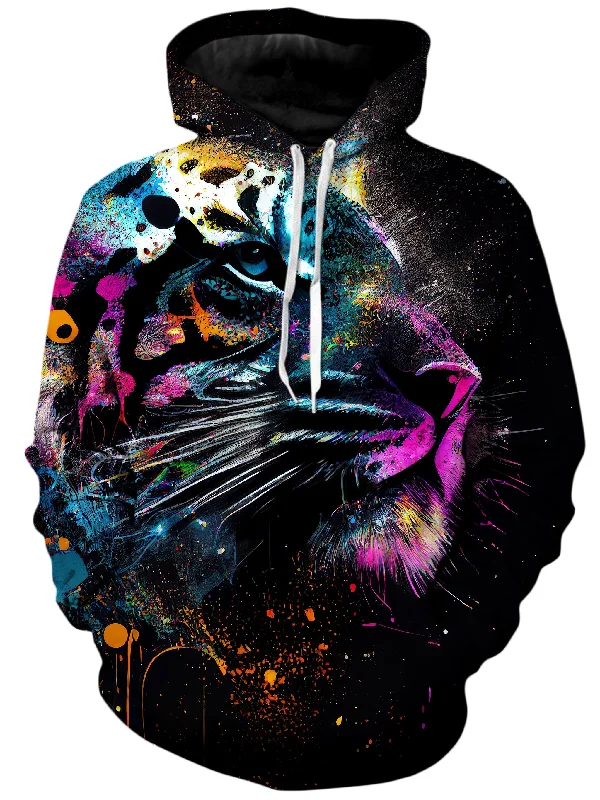 Galactic Tiger Unisex Hoodie Cotton Hoodie Fleece Lining Warmth