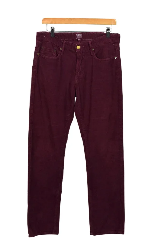 Red Corduroy Pants Trendy Work Pants