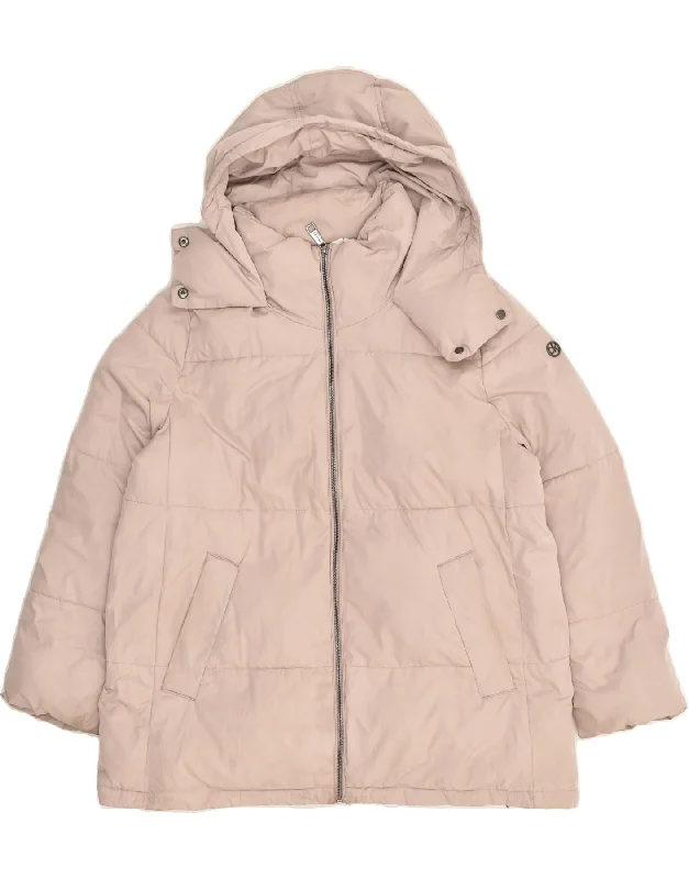 CALVIN KLEIN Womens Hooded Padded Jacket UK 18 XL Grey Polyester V-Neck Jacket Boat Neck Jacket Square Neck Jacket CALVIN KLEIN Womens Hooded Padded Jacket UK 18 XL Grey Polyester V-Neck Jacket Boat Neck Jacket Square Neck Jacket