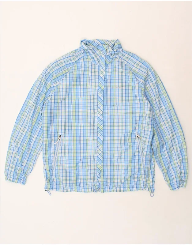 COLUMBIA Womens Windbreaker Jacket UK 16 Large Blue Check Nylon Rayon Jacket Velvet Jacket Corduroy Jacket COLUMBIA Womens Windbreaker Jacket UK 16 Large Blue Check Nylon Rayon Jacket Velvet Jacket Corduroy Jacket
