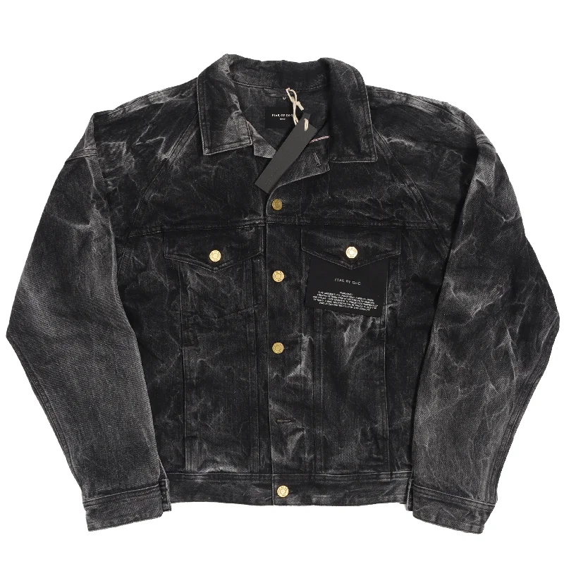 Selvedge Denim Holy Water Trucker Denim Jacket Black w/ Tags Toggled Jacket Drawstring Jacket Belted Jacket Selvedge Denim Holy Water Trucker Denim Jacket Black w/ Tags Toggled Jacket Drawstring Jacket Belted Jacket