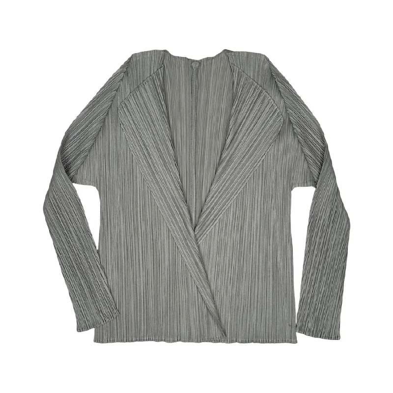 ISSEY MIYAKE PLEATS PLEASE GREEN LIGHTWEIGHT JACKET Herringbone Jacket Checkered Jacket Solid Jacket ISSEY MIYAKE PLEATS PLEASE GREEN LIGHTWEIGHT JACKET Herringbone Jacket Checkered Jacket Solid Jacket