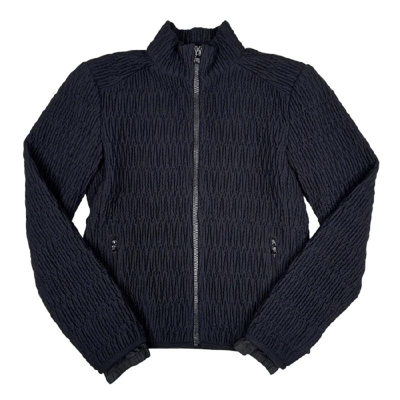 PRADA 2011 NYLON BLEND JACKET - BLACK Striped Jacket Polka Dot Jacket Floral Jacket PRADA 2011 NYLON BLEND JACKET - BLACK Striped Jacket Polka Dot Jacket Floral Jacket