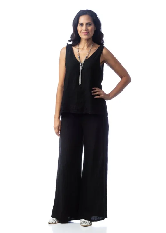 Cobblestone-Living CL A2216 Lenore Wide Leg Pant High-Waist Jeans