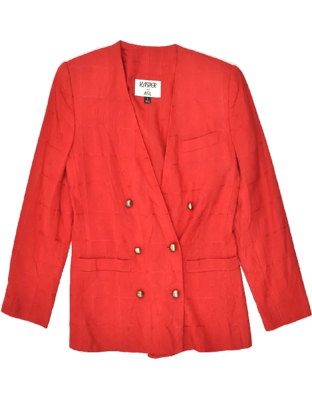 VINTAGE Womens Loose Fit Double Breasted Blazer Jacket US 4 Small Red Snapped Jacket Toggled Jacket Drawstring Jacket VINTAGE Womens Loose Fit Double Breasted Blazer Jacket US 4 Small Red Snapped Jacket Toggled Jacket Drawstring Jacket
