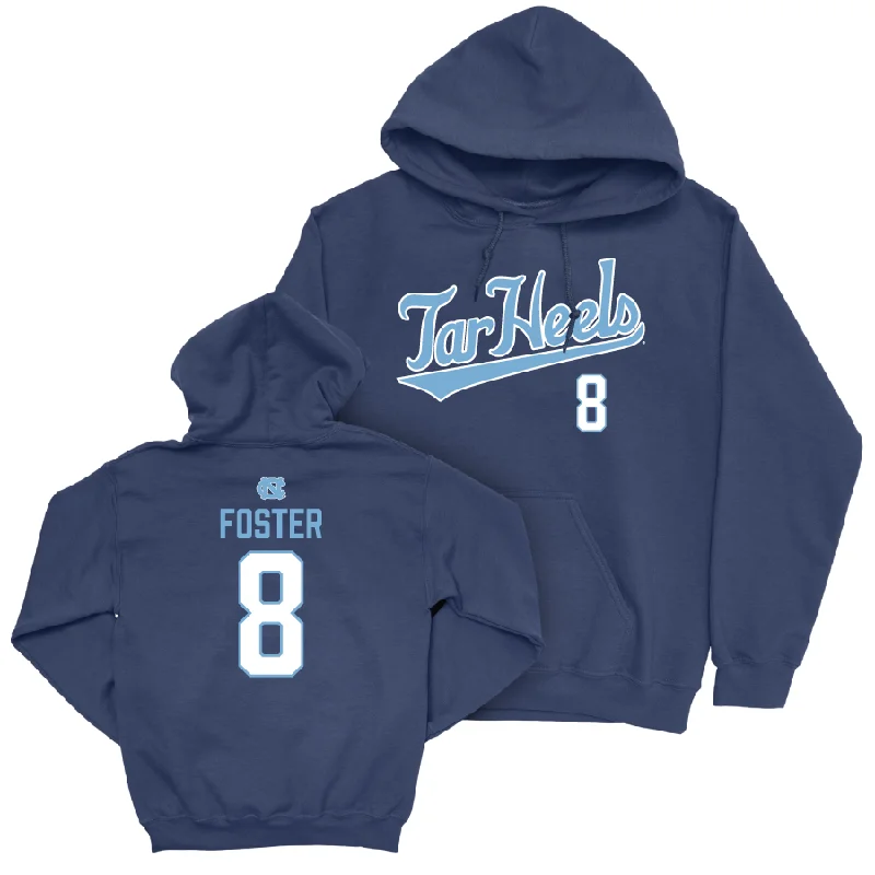 UNC Women's Volleyball Navy Script Hoodie - Emani Foster Hoodie with Sequins Glamorous Eye-catching UNC Women's Volleyball Navy Script Hoodie - Emani Foster Hoodie with Sequins Glamorous Eye-catching