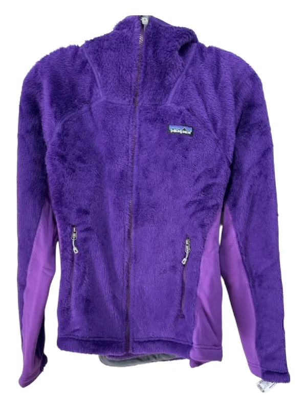 Patagonia Size S Purple Polyester Zip Hood Zip Pockets Fabric Block Jacket Zip Front Button Front Snap Front Patagonia Size S Purple Polyester Zip Hood Zip Pockets Fabric Block Jacket Zip Front Button Front Snap Front