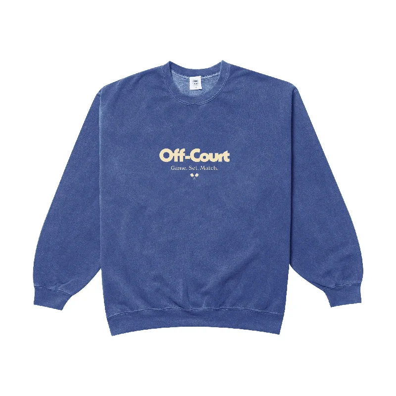 Vice 84 'Off Court GSM' Vintage Washed Sweater - Navy Rayon Fabric Velvet Fabric Corduroy Fabric