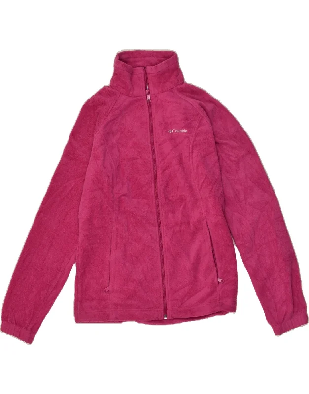 COLUMBIA Womens Fleece Jacket UK 16 Large Pink Polyester Denim Fabric Leather Fabric Suede Fabric COLUMBIA Womens Fleece Jacket UK 16 Large Pink Polyester Denim Fabric Leather Fabric Suede Fabric