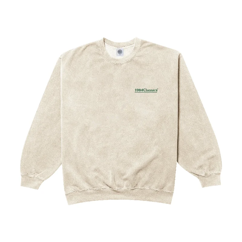 Vice 84 'Classics' Vintage Washed Sweater - Cream Zippered Buttoned Snapped