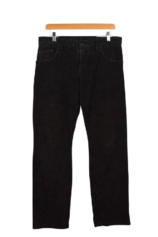Brown Corduroy Pants Fashionable Tapered Leg Pants