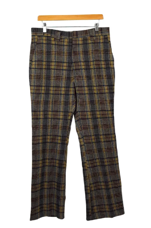 70s Polyester Pants Formal Linen Trousers
