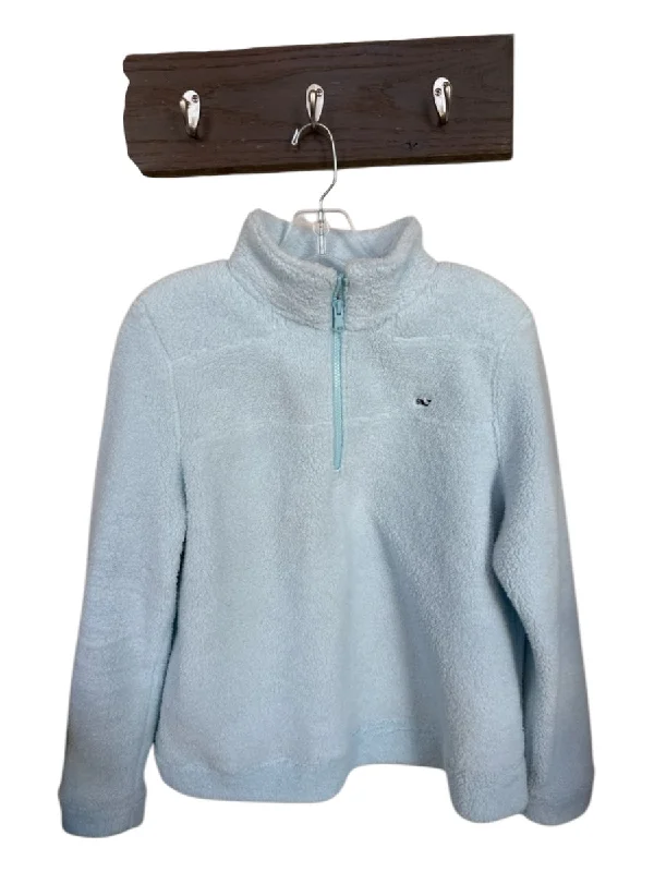Vineyard vines Size M Baby Blue Polyester Half Zip Fuzzy Athletic Jacket Satin Jacket Silk Jacket Chiffon Jacket Vineyard vines Size M Baby Blue Polyester Half Zip Fuzzy Athletic Jacket Satin Jacket Silk Jacket Chiffon Jacket