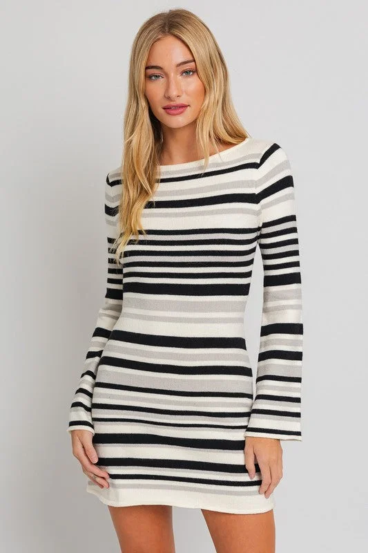 See You Again Sweater Dress Plaid Sweater Polka Dot Checkered