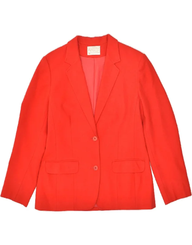 PENDLETON Womens 2 Button Blazer Jacket US 10 Large Red Virgin Wool Ribbed Jacket Pleated Jacket Ruffled Jacket PENDLETON Womens 2 Button Blazer Jacket US 10 Large Red Virgin Wool Ribbed Jacket Pleated Jacket Ruffled Jacket