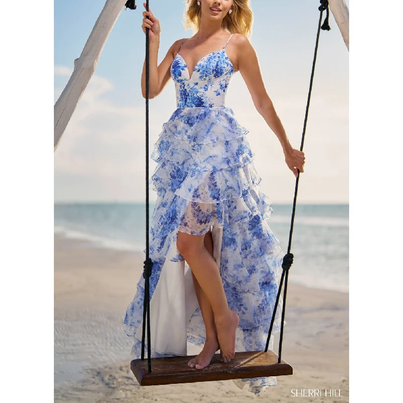 Pphmm prom dresses Sexy Women's New Sexy Strap Printed Cake Skirt