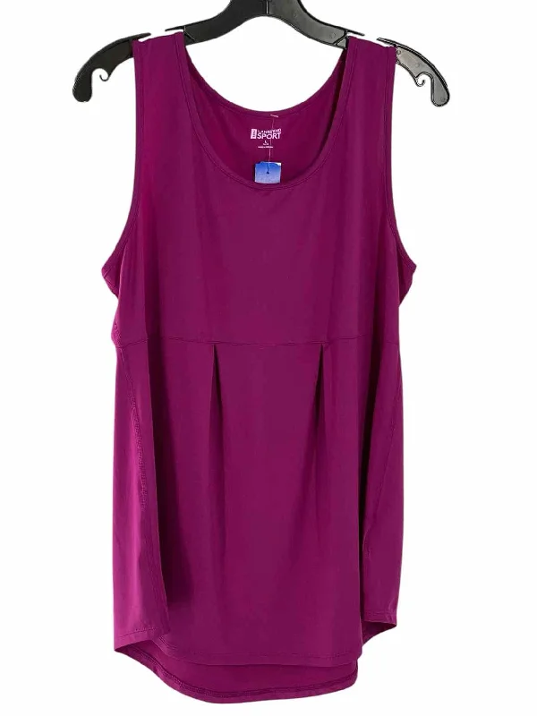 Lands End Size L Magenta Athletic Tank Top lounge tank top