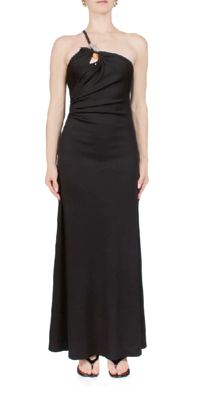 Concave Stone Cami Dress Black