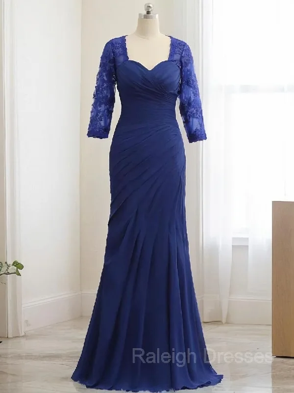Trumpet/Mermaid Sweetheart Floor-Length Chiffon Mother of the Bride Dresses With Lace Trumpet/Mermaid Sweetheart Floor-Length Chiffon Mother of the Bride Dresses With Lace