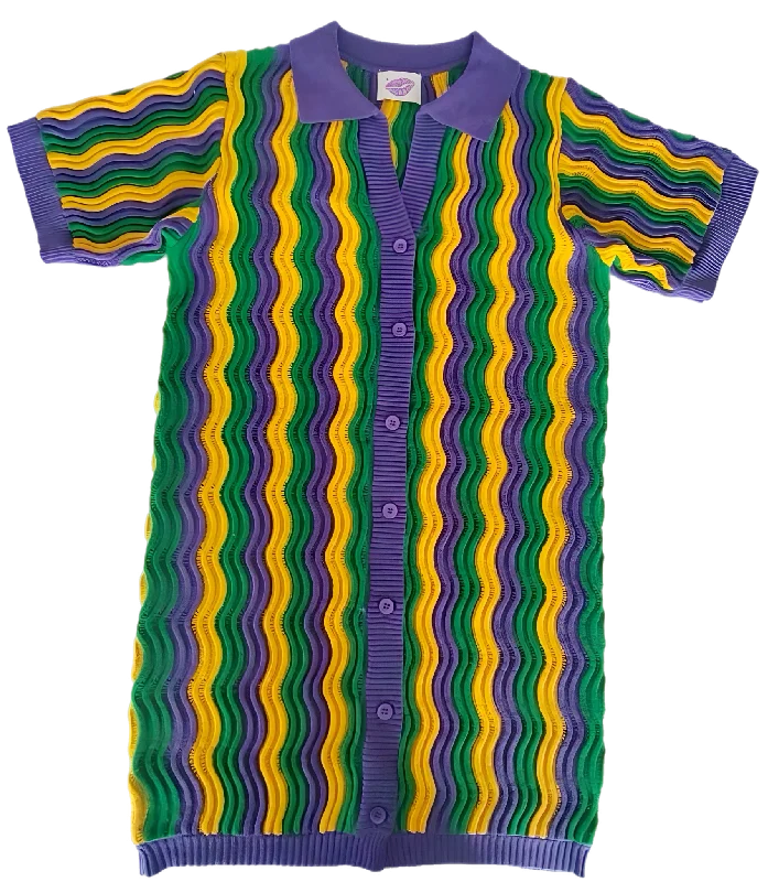 Mardi Gras Groovy Knit Dress