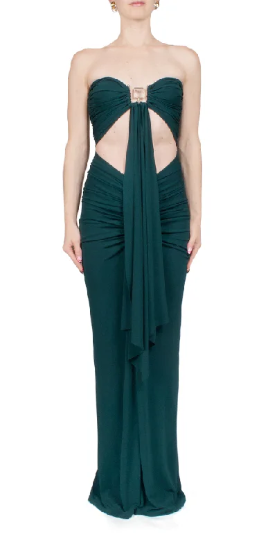 Bezel Quartz Disconnect Dress Evergreen