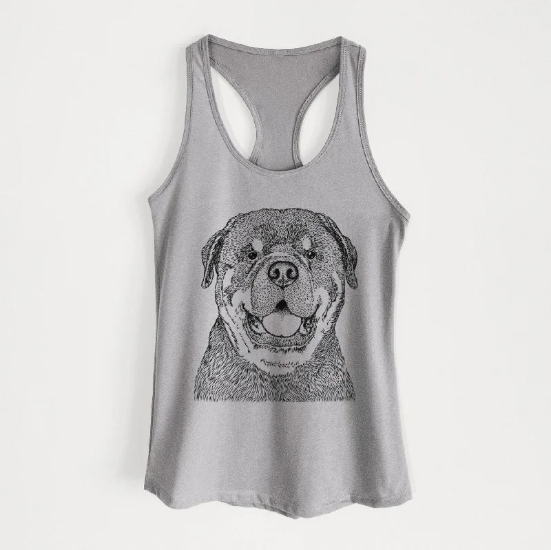 Titan the Rottweiler - Women's Racerback Tanktop cotton tank top