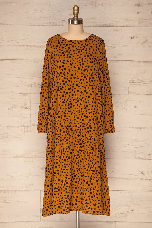 Cajoncito | Ochre Polka Dot Dress