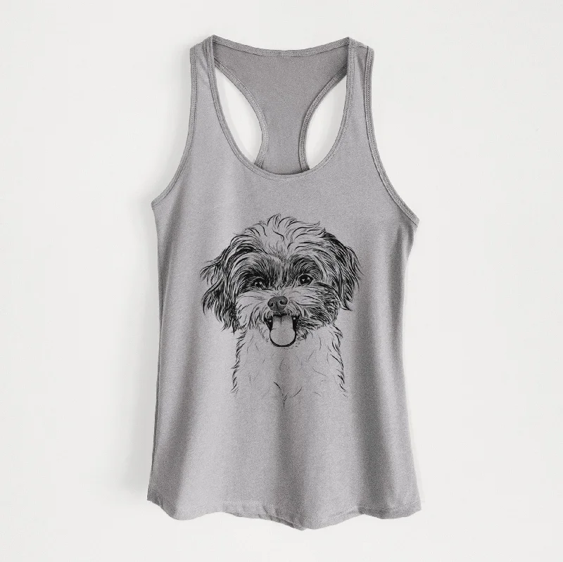 Pepper the Shihpoo - Women's Racerback Tanktop vintage tank top