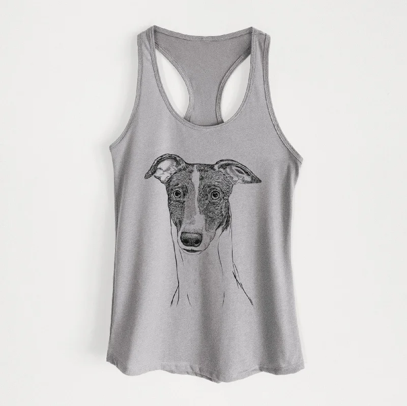 Vyncent the Greyhound - Women's Racerback Tanktop lemon yellow tank