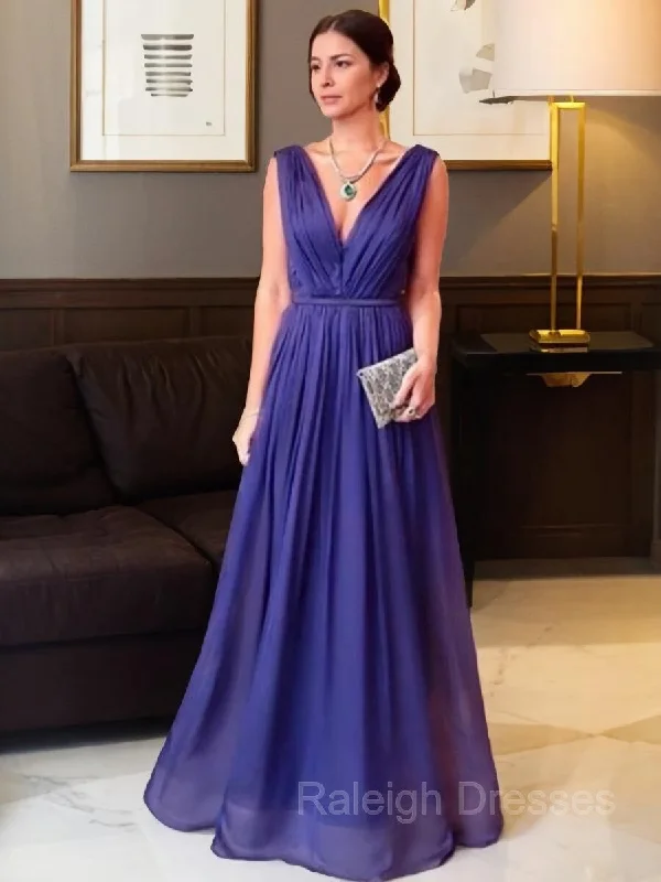 A-Line/Princess V-neck Floor-Length 30D Chiffon Mother of the Bride Dresses With Ruffles A-Line/Princess V-neck Floor-Length 30D Chiffon Mother of the Bride Dresses With Ruffles