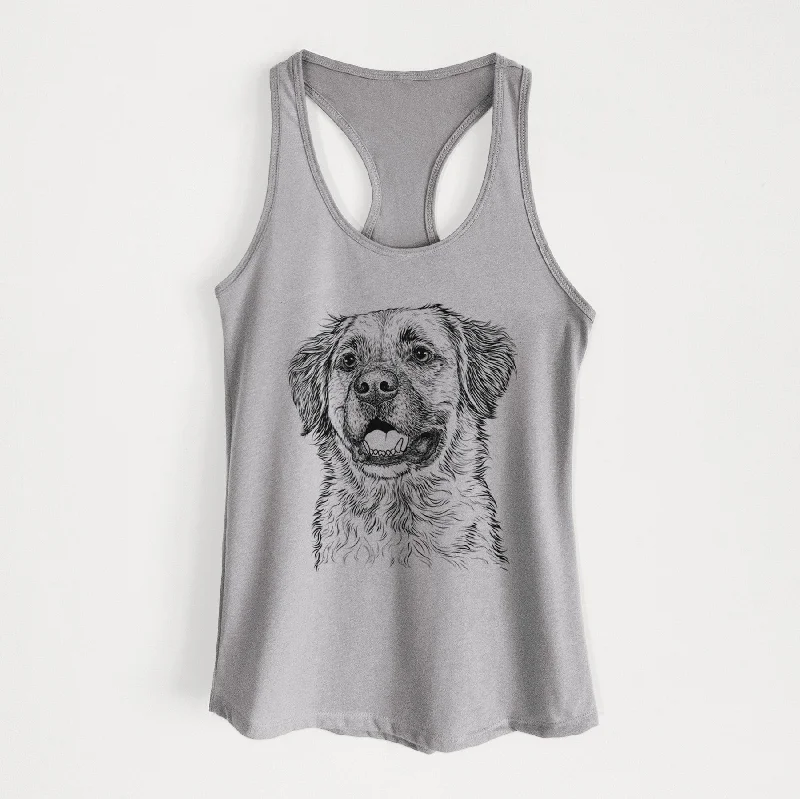 Finn the Mixed Breed - Women's Racerback Tanktop gold tank top
