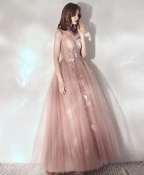 Pink sweetheart tulle prom dress pink tulle sweet 16 dress cg5077