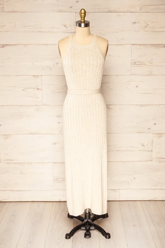 Candelaria | Knit Tunic Dress with Knitted Belt