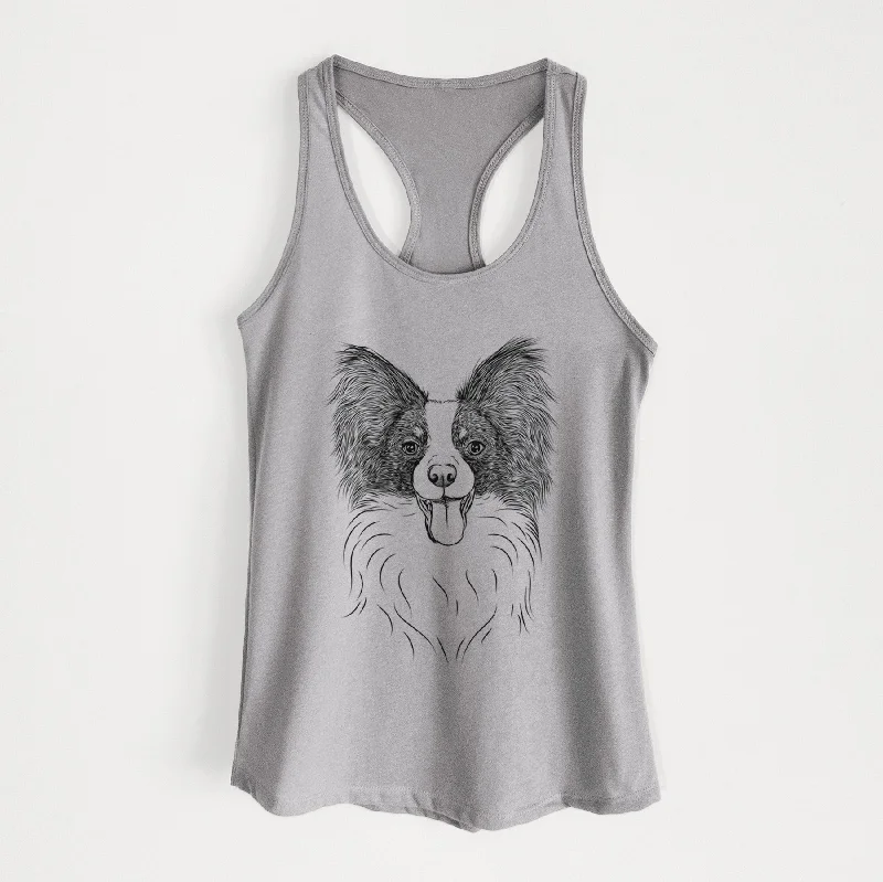 Patrick the Papillon - Women's Racerback Tanktop fashionable tank top