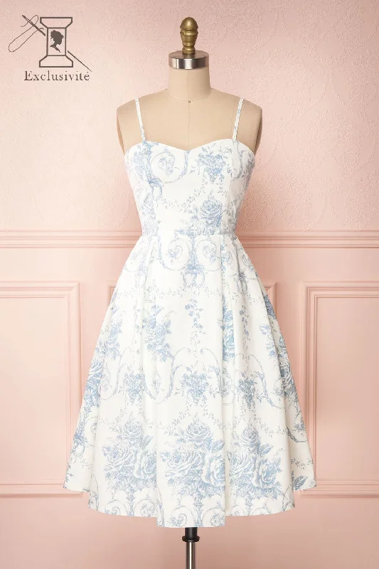 Camasene |  White Floral Dress
