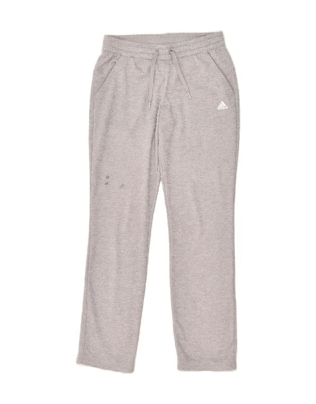 ADIDAS Womens Climawarm Tracksuit Trousers UK 10 Small Grey