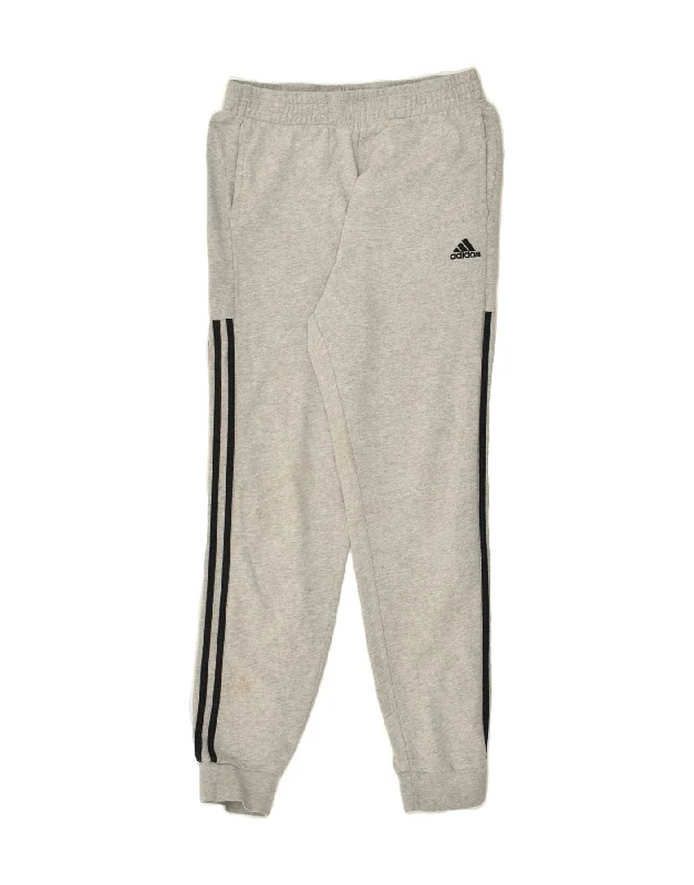 ADIDAS Womens Tracksuit Trousers Joggers XL Grey Cotton