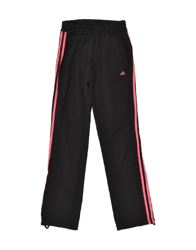 ADIDAS Womens Tracksuit Trousers UK 4/6 XS Black Polyester