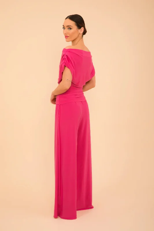 ATOM LABEL carbon jumpsuit Hot Pink