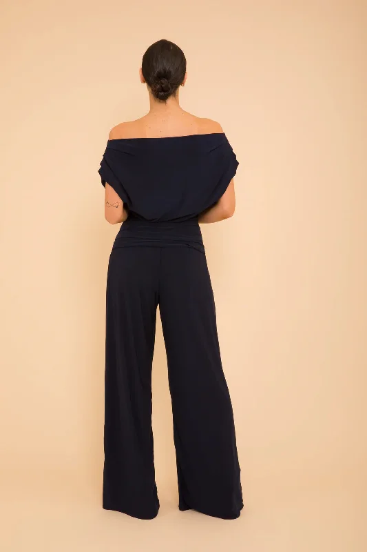 ATOM LABEL carbon jumpsuit navy