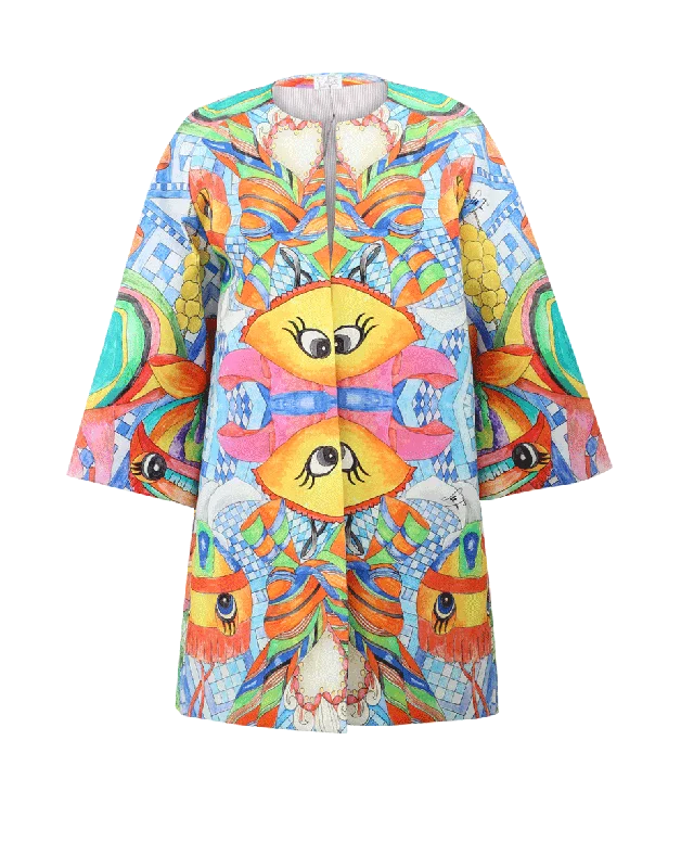 Broker-Fish Printed Coat