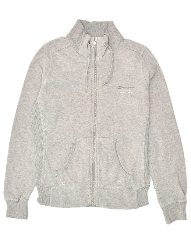 CHAMPION Womens Tracksuit Top Jacket UK 10 Small Grey Cotton