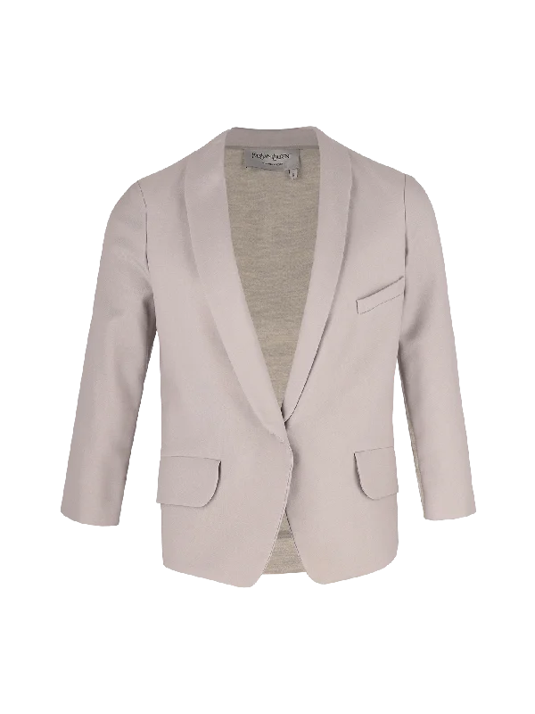 contrast texture blazer